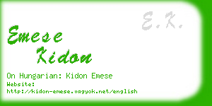 emese kidon business card